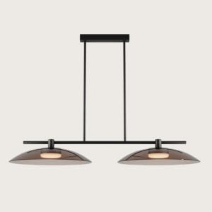 Подвесной светильник Aromas del Campo Подвесной светильник Betty C1338/2 черный металл/зелено-коричневое стекло арт. 280261