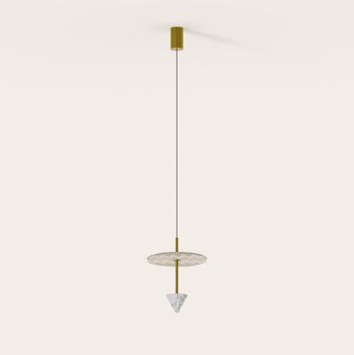 Подвесной светильник Aromas del Campo Подвесной светильник Vant золотой металл/белый мрамор/узорчатый диск Missoni бежевый 10061 30 см арт. 461503