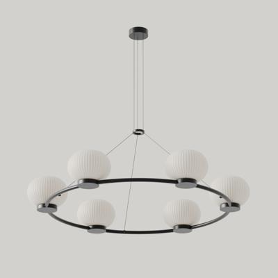 Подвесной светильник Aromas del Campo Люстра Irzo 6 матовый черный арт. 481505