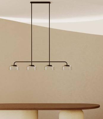 Подвесной светильник Aromas del Campo Подвесной светильник Ipon 4L черный металл, прозрачные плафоны арт. 182009