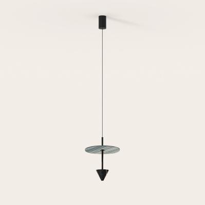 Подвесной светильник Aromas del Campo Подвесной светильник Vant черный металл/черный мрамор/узорчатый диск Missoni синий 10063 30 см арт. 480569