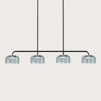 Подвесной светильник Aromas del Campo Подвесной светильник Ipon 4L черный металл / плафоны дымчато-синие арт. 469913