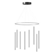 Подвесной светильник Aromas del Campo Люстра Mika Multi 8L черный - белый матовый арт. 101004