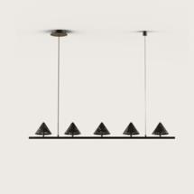 Подвесной светильник Aromas del Campo Подвесной светильник Anza 5L черный металл/черный мрамор арт. 254103