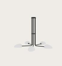 Подвесной светильник Aromas del Campo Подвесной светильник Kezo 5L черный/белые плафоны арт. 196910