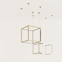 Подвесной светильник Aromas del Campo Подвес Cube-X 65 x 65 cm золотой арт. 091714