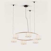 Подвесной светильник Aromas del Campo Люстра Flow 6L золотой металл арт. 254045