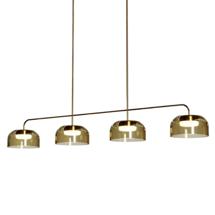 Подвесной светильник Aromas del Campo Подвесной светильник Ipon 4L золотой металл / стекло дымчатый янтарь арт. 216192