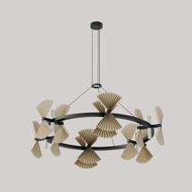 Подвесной светильник Aromas del Campo Люстра Hita 6 матовый черный арт. 481557