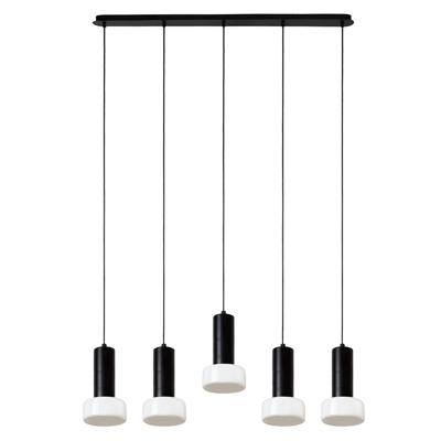 Подвесной светильник Bergenson Bjorn Светильник подвесной каскадный fungus, D15х25 см, 5 плафонов, белый/черный арт. BB0000718