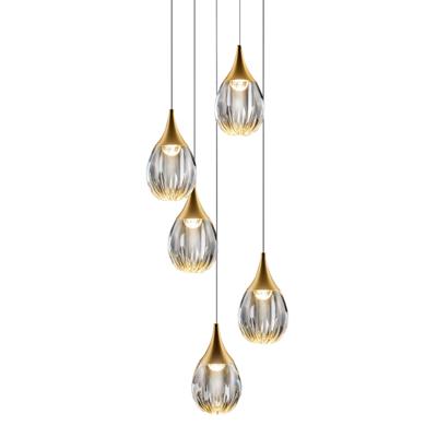 Подвесной светильник Delight Collection Подвесной светильник MD24001004-5A gold/clear арт. MD24001004-5A gold/clear