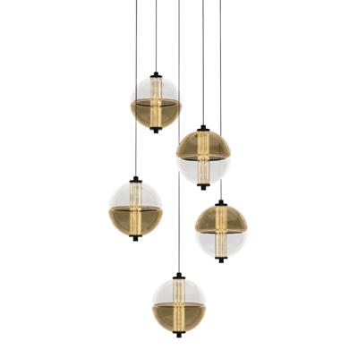 Подвесной светильник Delight Collection Подвесной светильник MD24022079-5A black/amber арт. MD24022079-5A black/amber