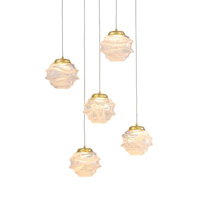 Подвесной светильник Delight Collection Подвесной светильник MD25030003-5A gold/clear арт. MD25030003-5A gold/clear