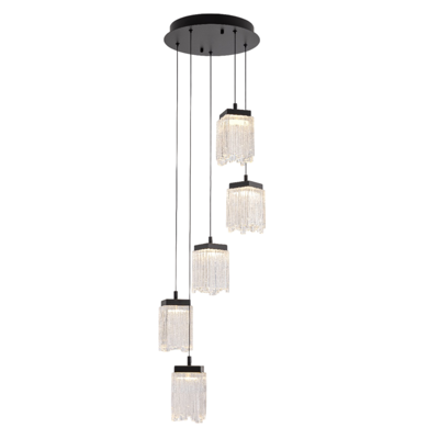 Подвесной светильник Delight Collection Подвесной светильник MD25020403-5A1 Matt black, LED/25.4W, 3000K dimmable арт. MD25020403-5A1 matt black