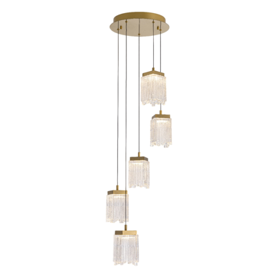 Подвесной светильник Delight Collection Подвесной светильник MD25020403-5A2 Satin gold, LED/25.4W, 3000K dimmable арт. MD25020403-5A2 satin gold