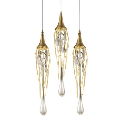 Подвесной светильник Delight Collection Подвесной светильник Goddess Tears 3R gold арт. P68009L-3/R gold
