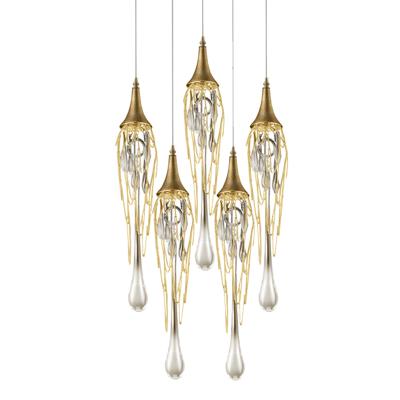 Подвесной светильник Delight Collection Подвесной светильник Goddess Tears 5R gold арт. P68009L-5/R gold