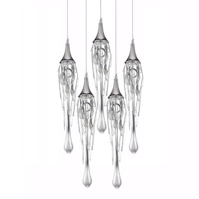 Подвесной светильник Delight Collection Подвесной светильник Goddess Tears 5R chrome арт. P68009L-5/R chrome