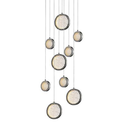Подвесной светильник Delight Collection Подвесной светильник Bottega 9 nickel арт. P98014M-9 polished nickel