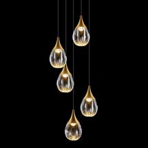 Подвесной светильник Delight Collection Подвесной светильник MD24001004-5A gold/clear арт. MD24001004-5A gold/clear