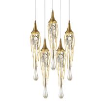Подвесной светильник Delight Collection Подвесной светильник Goddess Tears 5R gold арт. P68009L-5/R gold