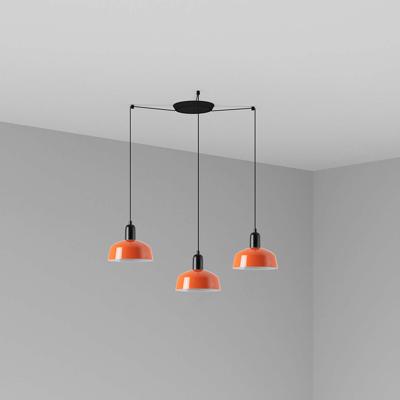 Подвесной светильник Faro Подвесной светильник TATAWIN с абажуром красно-оранжевый металл 3xE27 арт. 219517