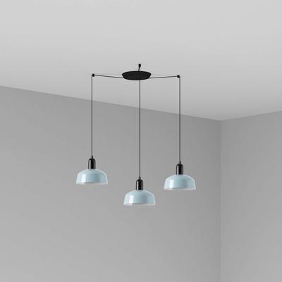 Подвесной светильник Faro Подвесной светильник TATAWIN с абажуром сине-серый металл 3xE27 арт. 219511