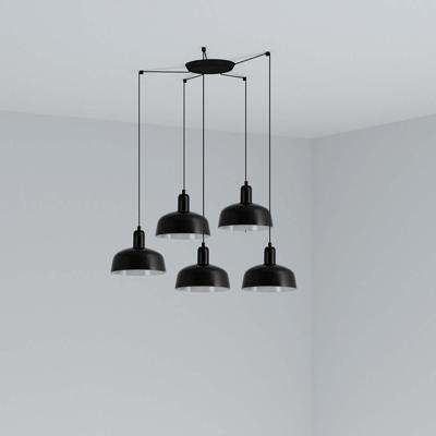 Подвесной светильник Faro Подвесной светильник TATAWIN с абажуром черный металл 5xE27 арт. 219507