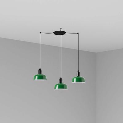 Подвесной светильник Faro Подвесной светильник TATAWIN с абажуром зеленый металл 3xE27 арт. 219523
