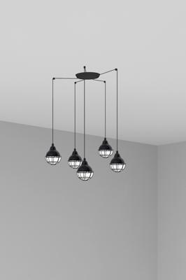 Подвесной светильник Faro Люстра Claire 5L черный арт. 107902
