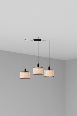 Подвесной светильник Faro Подвесной светильник Mambo черный/ротанг ø21 3L арт. 113667