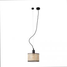 Подвесной светильник Faro Люстра Mambo черный/ротанг ø210 арт. 104165