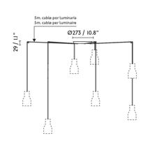 Подвесной светильник Faro Подвесной светильник Tatawin S 7L черный арт. 163807