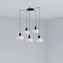 Подвесной светильник Faro Подвесной светильник TATAWIN с абажуром белый металл 5xE27 арт. 219501