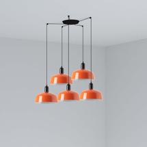 Подвесной светильник Faro Подвесной светильник TATAWIN красно-оранжевый 5xE27 арт. 219549