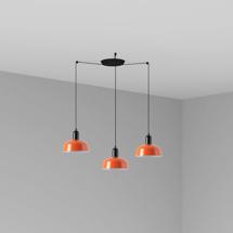 Подвесной светильник Faro Подвесной светильник TATAWIN с абажуром красно-оранжевый металл 3xE27 арт. 219517