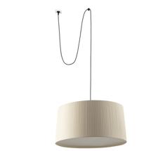 Подвесной светильник Faro SAMBA 700 Подвесной светильник с вилкой черный с бежевым абажуром арт. 220945