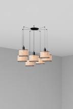 Подвесной светильник Faro Подвесной светильник Mambo черный/ротанг ø21 7L арт. 113682