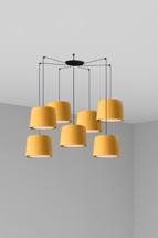 Подвесной светильник Faro Подвесной светильник Samba 7L черный/желтый арт. 115805