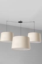 Подвесной светильник Faro WINDSOR Подвесной светильник черный с льняными абажурами 9xE27 арт. 220949