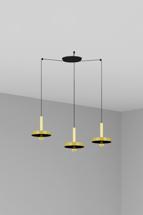 Подвесной светильник Faro Люстра Whizz 3L золотая / черная арт. 107736