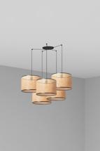 Подвесной светильник Faro Подвесной светильник Mambo черный/ротанг ø450 5L арт. 114402