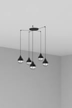 Подвесной светильник Faro Люстра Claire 5L черный арт. 107902