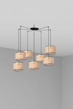 Подвесной светильник Faro Подвесной светильник Mambo черный/ротанг ø32 7L арт. 113692