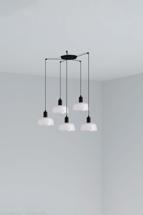 Подвесной светильник Faro Подвесной светильник TATAWIN с абажуром белый металл 5xE27 арт. 219501