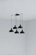 Подвесной светильник Faro Подвесной светильник TATAWIN с абажуром черный металл 5xE27 арт. 219507