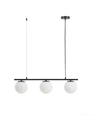 Подвесной светильник La Forma (ех Julia Grup) Подвесной светильник Brisia из черного металла с 3 стеклянными шарами Ø15 арт. 459033