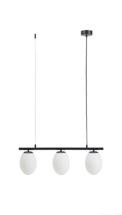Подвесной светильник La Forma (ех Julia Grup) Подвесной светильник Brisia из черного металла с 3 стеклянными шарами Ø15 арт. 459033