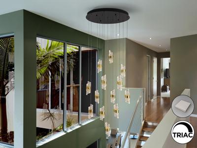 Подвесной светильник Schuller Люстра Iliada 13L черный/золотой D70 арт. 250855