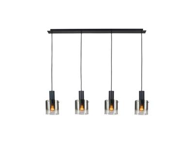 Подвесной светильник Schuller Люстра Venize 4L черный/дымчатый арт. 263304